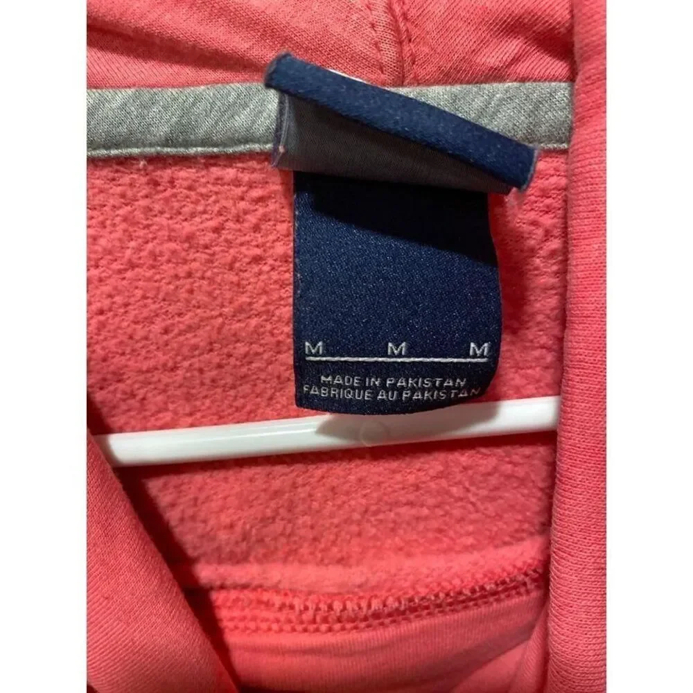 Nike Womens Funnel Neck Hoodie Coral Pink‎ Cowl Neck Fleece Sweatshirt Medium